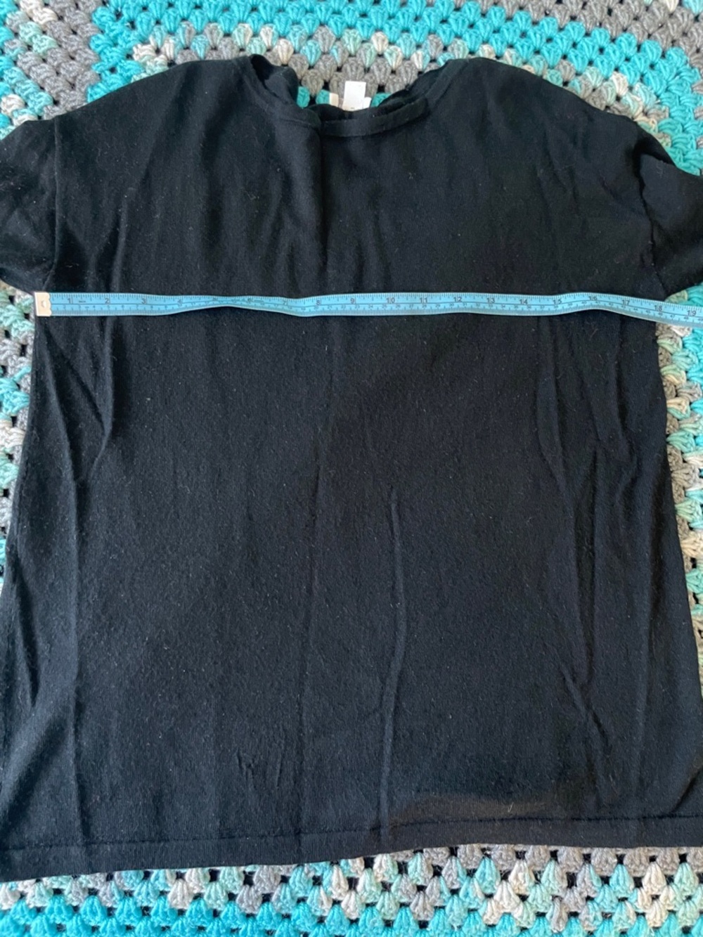 J. Jill Black Merino Wool Long Sleeve Top - Picture 4 of 5